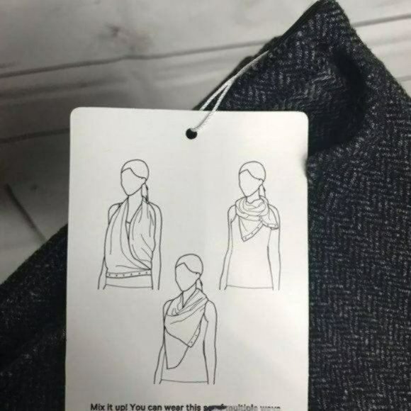 Lululemon Vinyasa Scarf Black Herringbone New with Tag - Picture 7 of 7